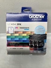 NEW OEM - BROTHER LC404 3-PACK COLOR Ink Cartridges - LC4043PKS - 01/2026 picture