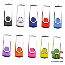 Flash Drive USB 2.0 Pack Swivel Blank Memory Stick Pnstaw Bulk Thumb 10 512 MB picture