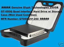 GLYPH Technologies 250GB GT-050Q Quad Interface Hard Drive*MINT USED Condition picture