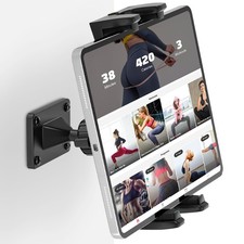 JUBOR Tablet Wall Mount, 360° Rotation Holder 4.7-12.9 Inch, Black  picture