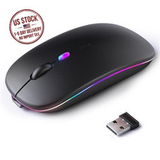 KANMABPC Wireless Bluetooth Mouse, Silent Dual Mode Mouse(Black) Black picture