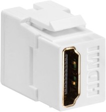 QTY 5 LEVITON 40834-W HDMI QUICKPORT KEYSTONE JACK WHITE *** PACK OF 5 *** picture