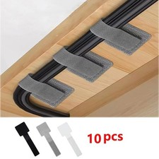 Reusable Cable Ties Cord Organizer Self Adhesive Adjustable Wire Straps Desk picture