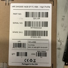 HPE SN1200E 16Gb Fibre Channel HBA 1-Port SFP+ PCIe High Profile Q0L13A picture