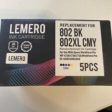 Lemero Ink Cartridge Combo Pack Replaces 802BK And 802XL CMY picture