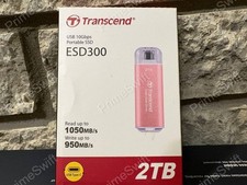 Transcend ESD300 2TB Portable SSD USB-C 10Gbps 1050MB/s External SSD Pink - NEW picture