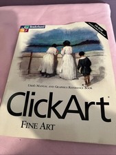 Vintage 1998 Broderbund ClickArt Click Art Fine Art User Guide & CD Rom (Sealed) picture