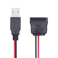 NFHK DC 5V Single USB to SATA 15Pin Power Cable for 2.5 inch HDD Black  picture