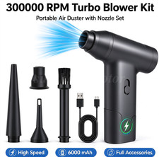 300000RPM Electric Air Duster Cordless Mini Jet Dry Blower Portable Turbo Fan US picture