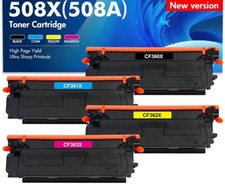 508X 508A Toner Cartridge Set: Compatible Replacement for HP LaserJet 4 Pack picture