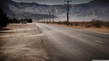 Landscape road asphalt mountains long power Custom Gaming Mat Desk picture