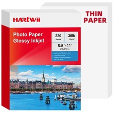 220 Sheets Thin Glossy Inkjet Photo Paper 120gsm 8.5x11 Inches 30LB picture
