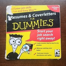 Resumes & Cover Letters for Dummies CD ROM Used In Box picture