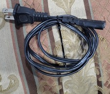 18AWG 2-Prong to Square/Round Connector AC Universal Replacement Power Cable 3ft picture