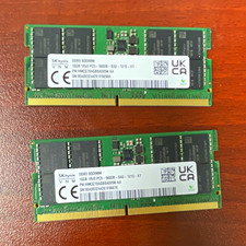 SK hynix 32GB (2x16GB) DDR5 SO-DIMM PC5-5600B ECC HMCG78AGBSA095N AA picture