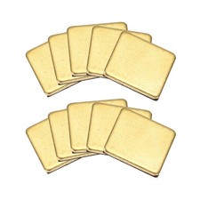 Flat IC Chipset Thermal Copper Heatsink with Adhesive Pad, 12x12x1mm 10pcs picture