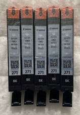 Canon 271 Black Ink Five Pack 5 x 0390C001 Genuine OEM Bulk Packaging  picture