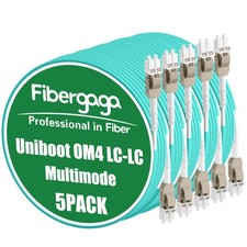 OM4 LC to LC Fiber Patch Cable Multimode 0.2M 7 Inch 5 PCS 10GB 50/125m LSZH picture