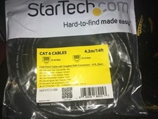 StarTech Cat6 Ethernet Network Patch Cable 14ft Black RJ45 Snagless N6PATCH14BK picture