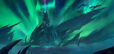 Landscape sy37 art fantasy aurorae castle ice Custom Gaming Mat Desk picture