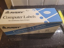 Avery 4013 Continuous Computer Labels 3-1/2 x 15/16 5000 Permanent Dot Matrix picture