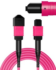 OM4 MPO/MTP Fiber Patch Cable 6M/20FT, 12 Core Strand 40G/100G/200G,UPC Type ... picture