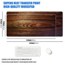 1 XXL Vintage Distressed Wood Grain Mouse Pad, Faux Solid Wood Old Plank Textu picture