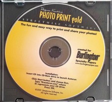 Photo Print Gold By Burlington,  2001 Streetwise Software LIKENEW picture