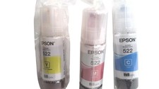 Epson 522 Ink Bottle Set Cyan Magenta Yellow Genuine EcoTank Refill Original picture