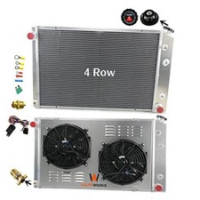 ALLOYWORKS 4 Row Core Aluminum Radiator Fan Shroud Relay for 1973-1991 Chevy C picture