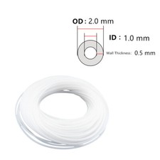 1M 2M 5M PTFE / Teflon Tubing / Pipe 2 mm od x 1 mm  id picture