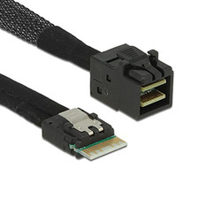 JSER Slim Line SAS 4.0 PCIE4.0 SFF-8654 4I 38Pin Host to HD Mini SAS SFF-8643 4I picture