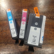 HP 934XL Black & 935 Color  Ink Cartridges Expired 2016  - New & Sealed Open Box picture