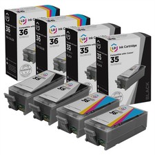 LD Compatible PGI35 CLI36 Set of 4- 2 Black, 2 Color for Canon PIXMA iP100 iP110 picture