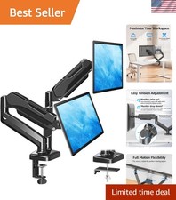 Professional Dual Monitor Arm Mount - Height Adjustable & Cable Managed Solution picture