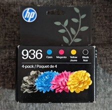 HP  936 Ink Cartridges - Genuine Black-Magenta-Yellow-Cyan 4 Pack - NEW WITH BOX picture