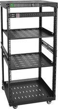 22U Network Rack w/Reinforced Top/Bottom Vented Plates, 2 Shelves 500lb max PDU picture