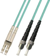25M 10GB OM3 Multimode Duplex Fiber Optic Cable 50/125 LC ST Aqua Patch Cable picture