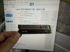 Lexar 1TB NM620 LNM620X001T  SSD M2 NVMe 2280 Health 100% Usage 364 Hours picture