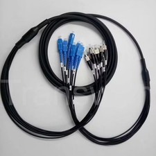 10/30/50 Meters Pre-terminated 8 x Stands Outdoor Armored OS2 SM Fiber Cables picture