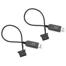 2Pcs USB to 4 Pin-molex Port PWM 12V Step-Up Fan Power Adapter Cable 11.8