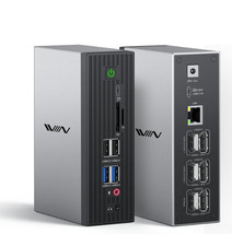 IVIIN 4K@60Hz Quadruple 19-in-1 Laptop USB-C Docking Station Grey D6919 picture