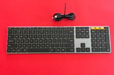 ProtoArc K110-A Backlit Aluminum Bluetooth Full Size Mac Keyboard, 3 Way Connect picture