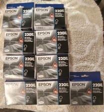 lot of 11 New Genuine Epson 220XL High Capacity Black Ink Cartridge Exp 02/25 picture