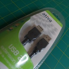 Ativa USB 2.0 Extension Cable, 10’, Black NEW Sealed NIB Cord Data Transfer picture