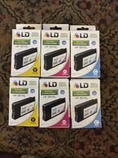 Three (6) LD Brand Printer Ink Cartridges - Replaces HP951XL Cyan Magenta Yellow picture
