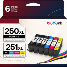 PGI250XL CLI251XL Ink Cartridge 6 Combo Pack Replacement for  MX922 MX920 IX6820 picture