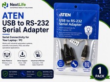 NEW SEALED ATEN USB to RS-232 Serial Adapter in Black/Translucent | UC232A picture