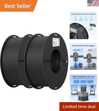 Eco-Friendly Black PLA Filament 1.75mm - 2KG Double Pack for 3D Printers picture