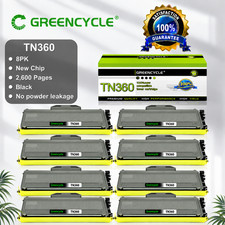 8 Pack Black TN360 Toner Cartridge Fit with Brother HL-2140 2170W MFC-7340 7840 picture